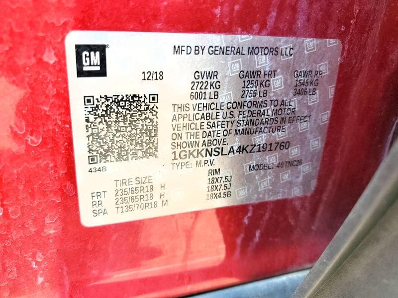 2019 GMC ACADIA SLE 13