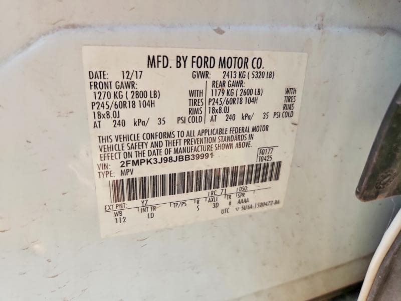 2018 FORD EDGE SEL 13
