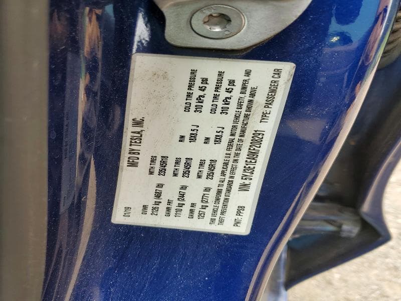 2019 TESLA MODEL 3 12