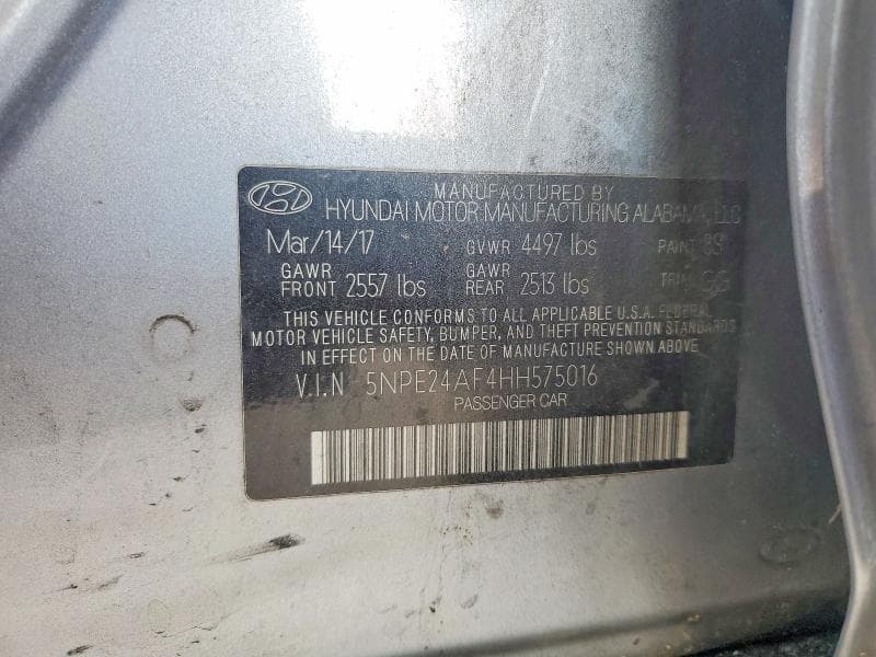 2017 HYUNDAI SONATA SE 12