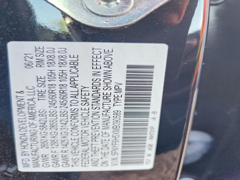 2021 HONDA PILOT EXL 13