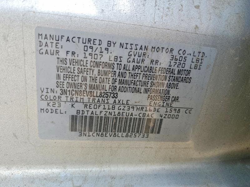 2020 NISSAN VERSA SV 13