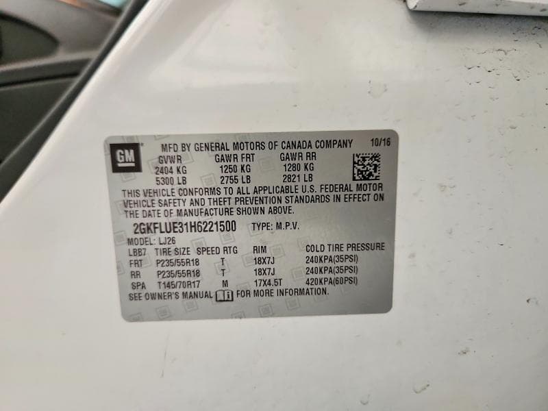 2017 GMC TERRAIN SLT 13
