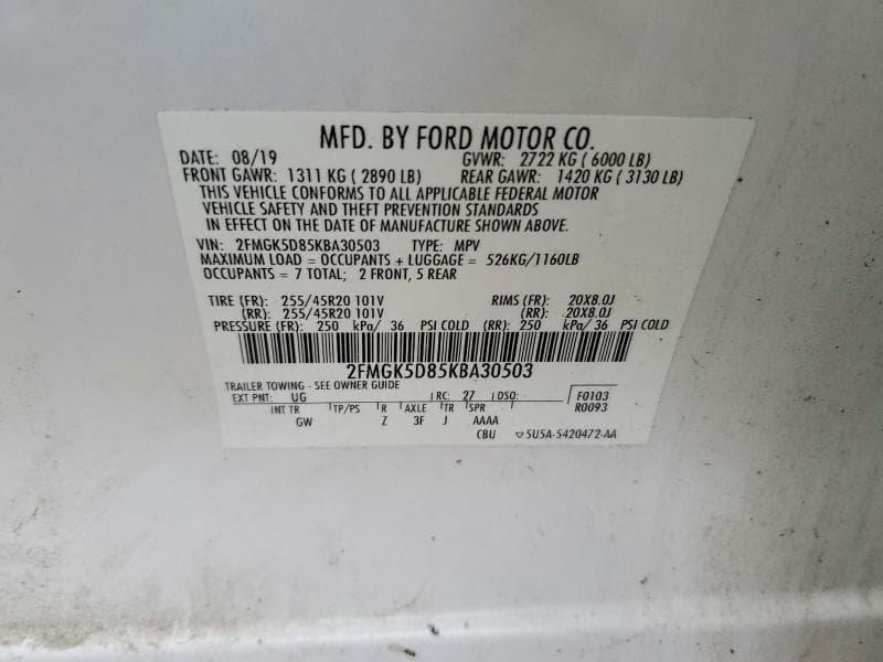 2019 FORD FLEX LIMITED 13