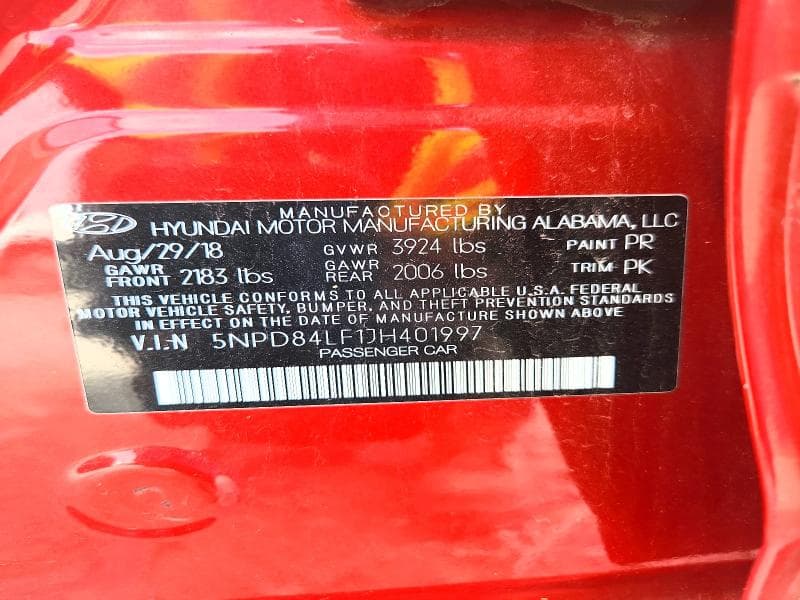 2018 HYUNDAI ELANTRA VALUE EDITION 12