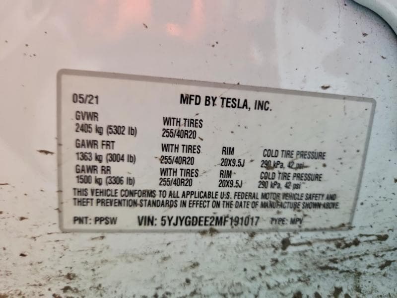 2021 TESLA MODEL Y 12