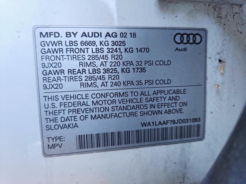 2018 AUDI Q7 PREMIUM PLUS 12