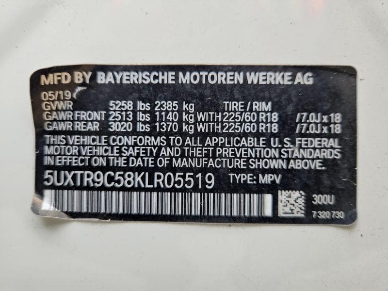 2019 BMW X3 XDRIVE30I 13