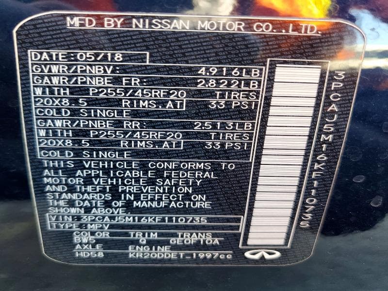 2019 INFINITI QX50 ESSENTIAL 13