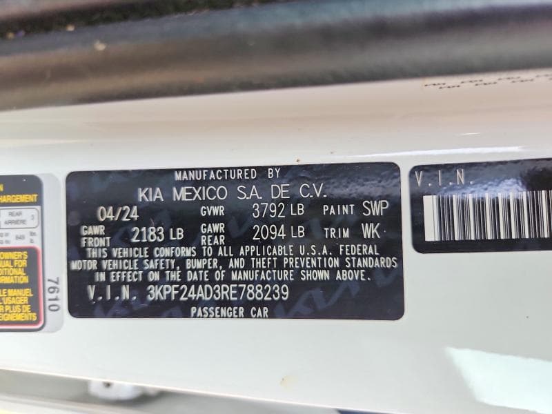 2024 KIA FORTE LXS 12