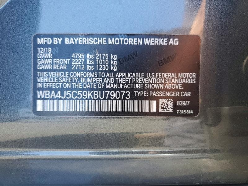 2019 BMW 440I GRAN COUPE 13