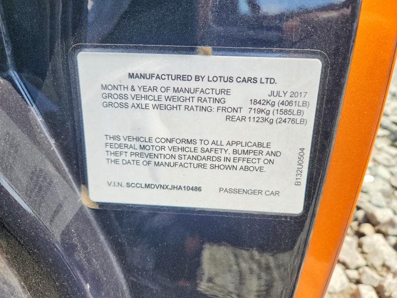 2018 LOTUS EVORA 12