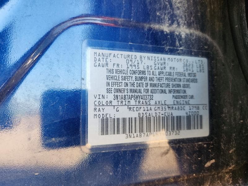 2017 NISSAN SENTRA SV 12