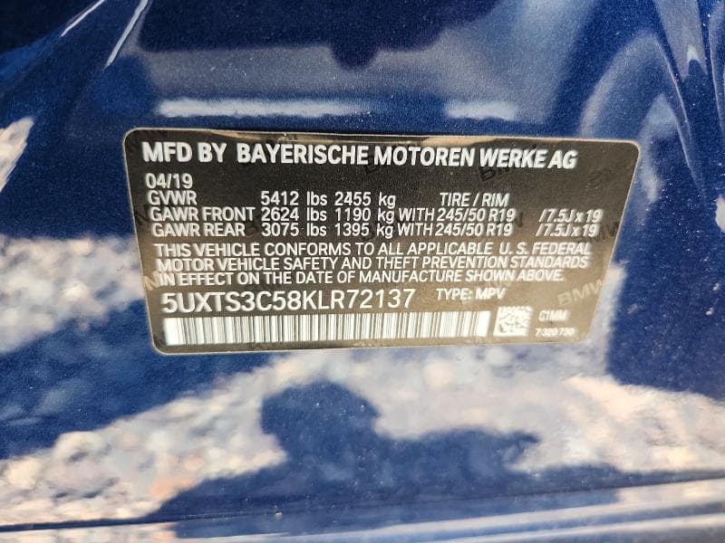 2019 BMW X3 XDRIVEM40I 12