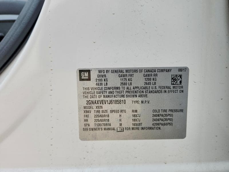 2018 CHEVROLET EQUINOX PREMIER 13