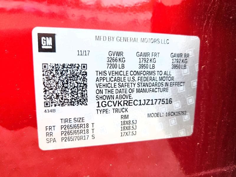 2018 CHEVROLET SILVERADO K1500 LT 12