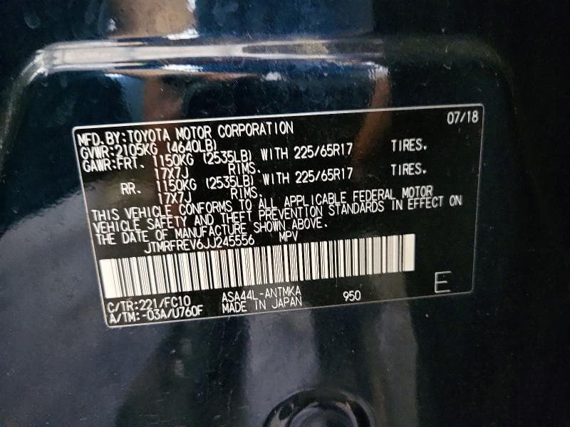 2018 TOYOTA RAV4 XLE 12