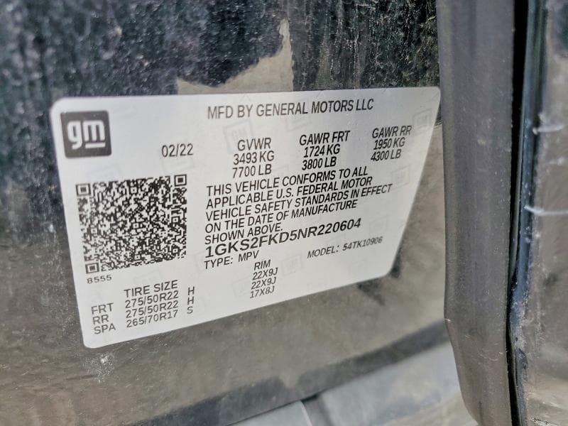 2022 GMC YUKON XL K1500 SLE 13