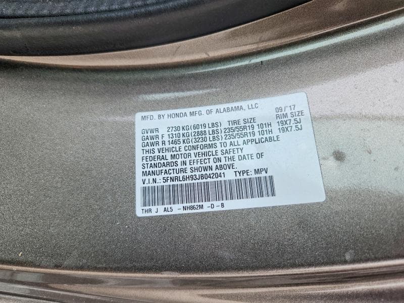 2018 HONDA ODYSSEY ELITE 13