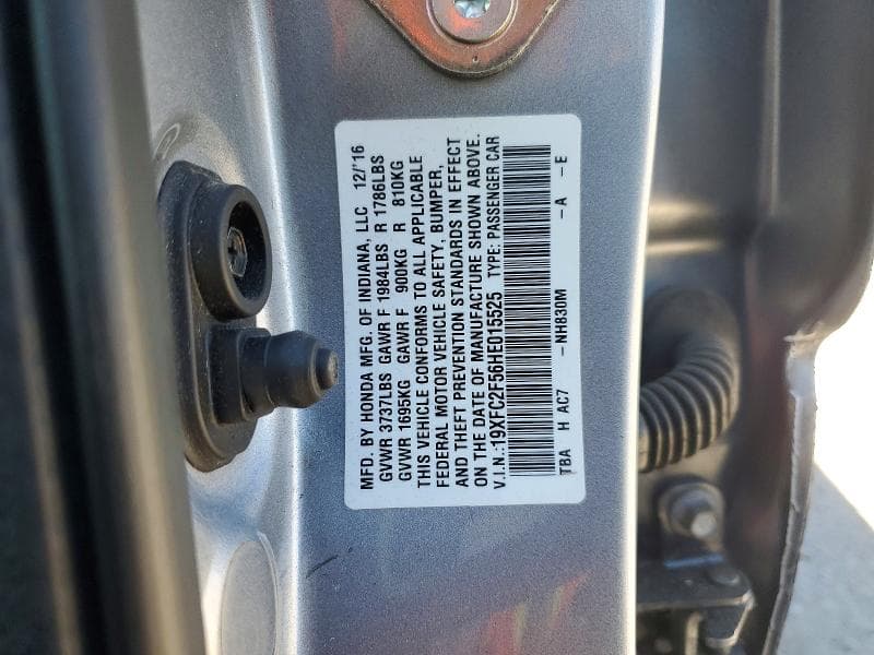 2017 HONDA CIVIC LX 12