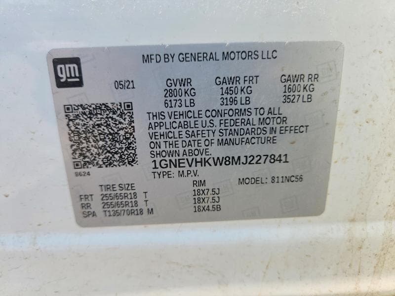 2021 CHEVROLET TRAVERSE LT 13