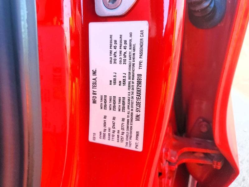 2019 TESLA MODEL 3 13