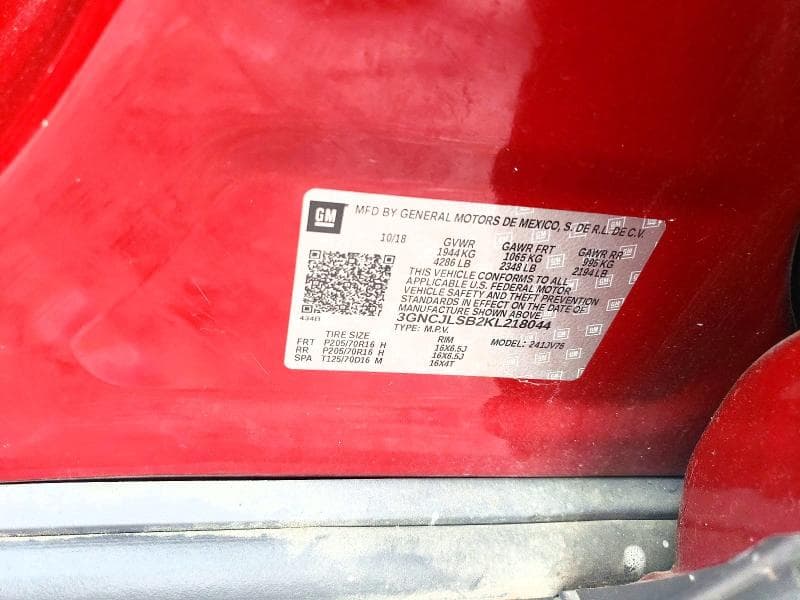2019 CHEVROLET TRAX 1LT 13