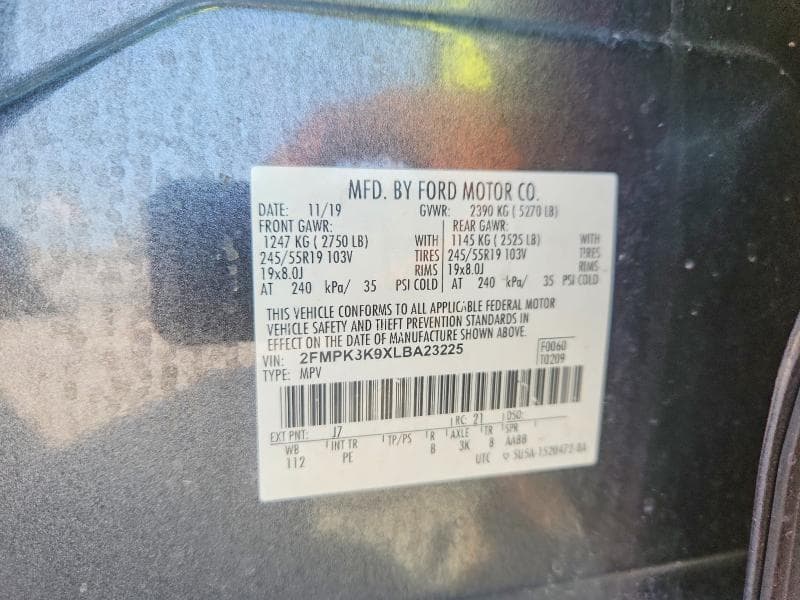 2020 FORD EDGE TITANIUM 14