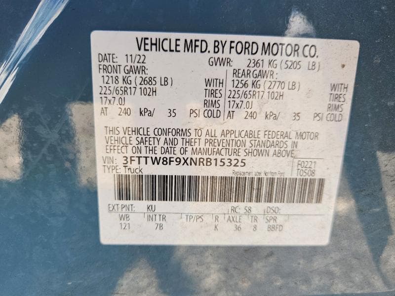 2022 FORD MAVERICK XL 12