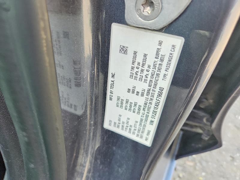 2020 TESLA MODEL 3 12