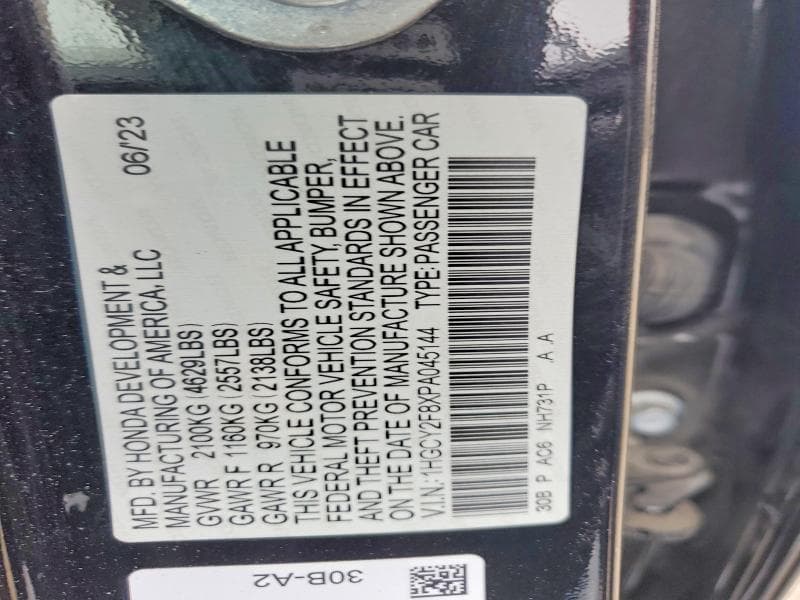 2023 HONDA ACCORD TOURING HYBRID 12