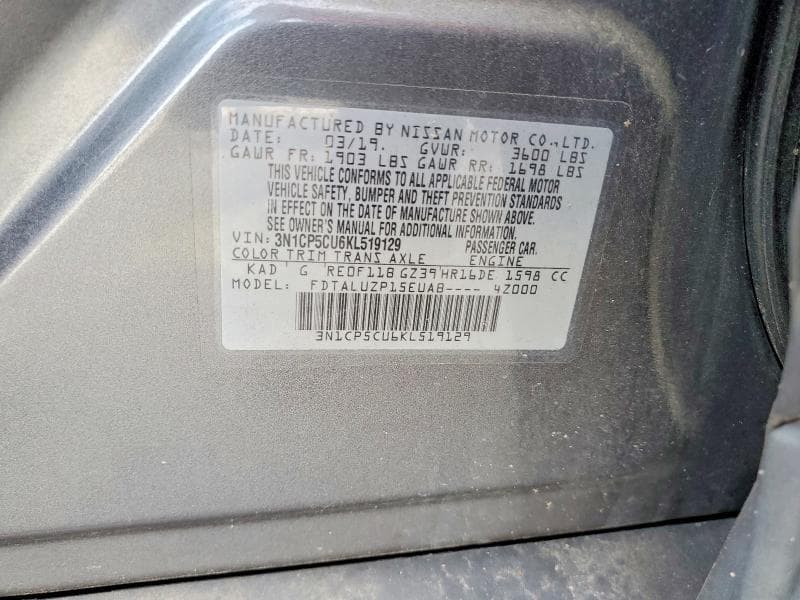 2019 NISSAN KICKS SR 13