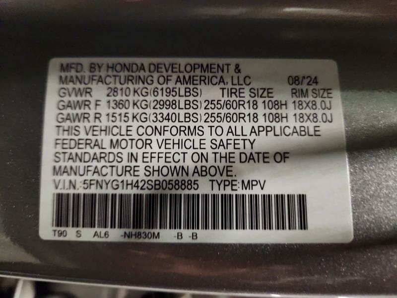 2025 HONDA PILOT EXL 14