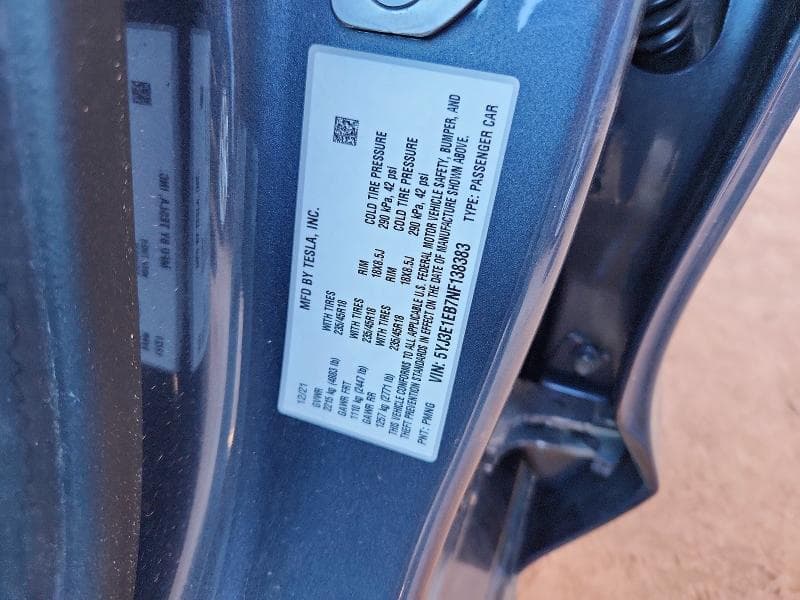 2022 TESLA MODEL 3 12
