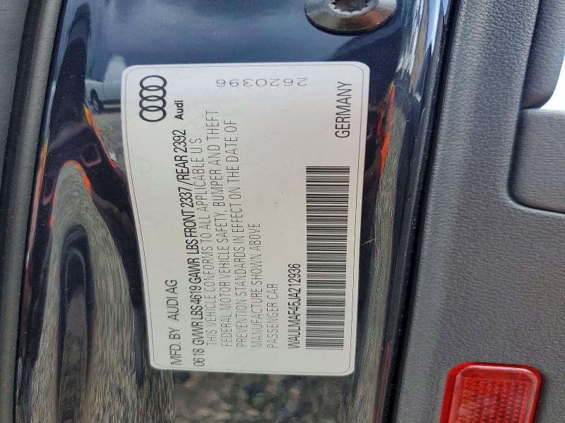 2018 AUDI A4 PREMIUM PLUS 12