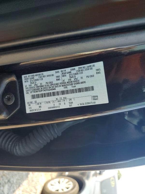 2019 FORD F150 SUPERCREW 12