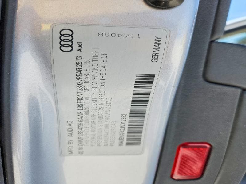 2018 AUDI A4 PREMIUM PLUS 12