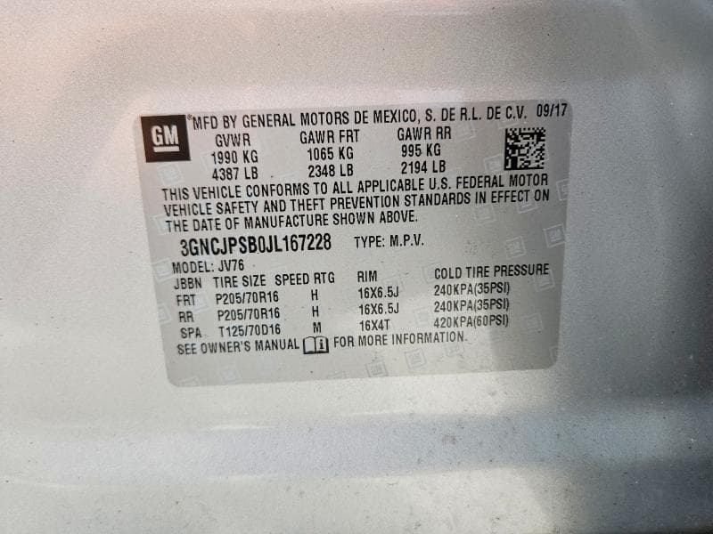 2018 CHEVROLET TRAX 1LT 13