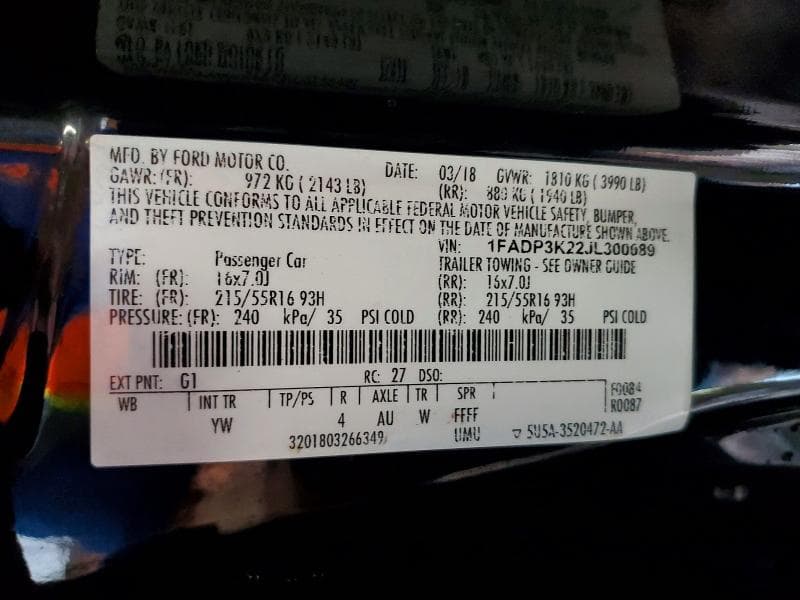 2018 FORD FOCUS SE 12