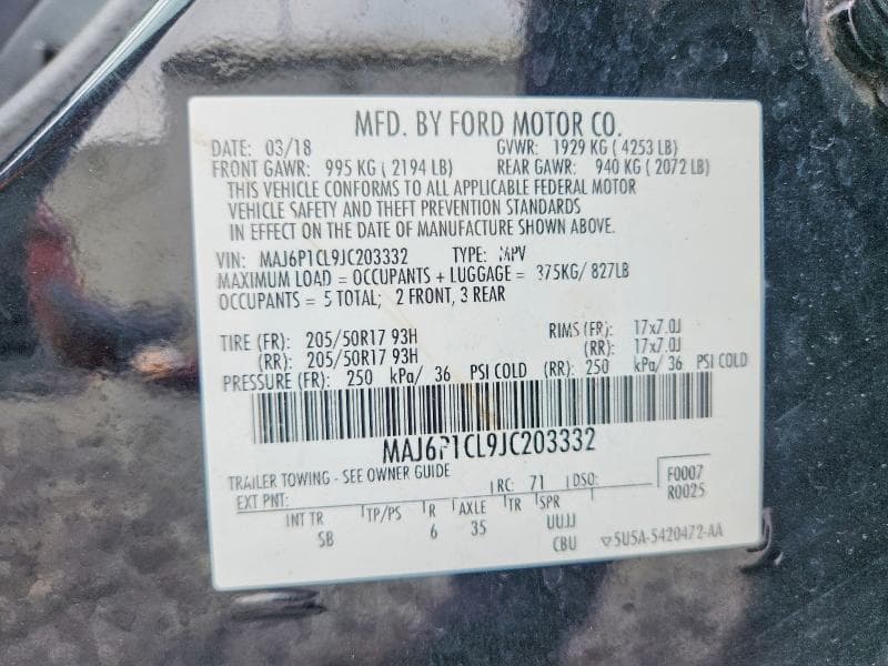 2018 FORD ECOSPORT SES 14