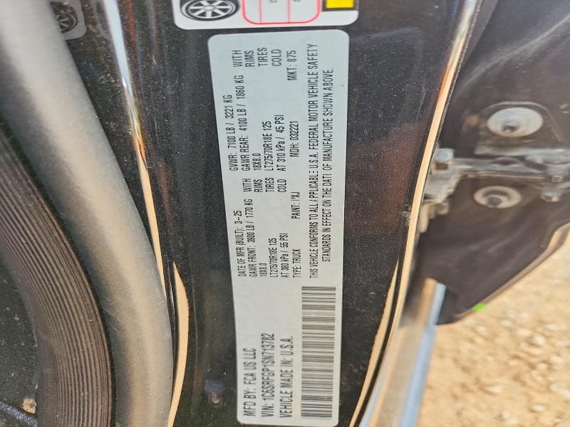 2025 RAM 1500 TRADESMAN 12
