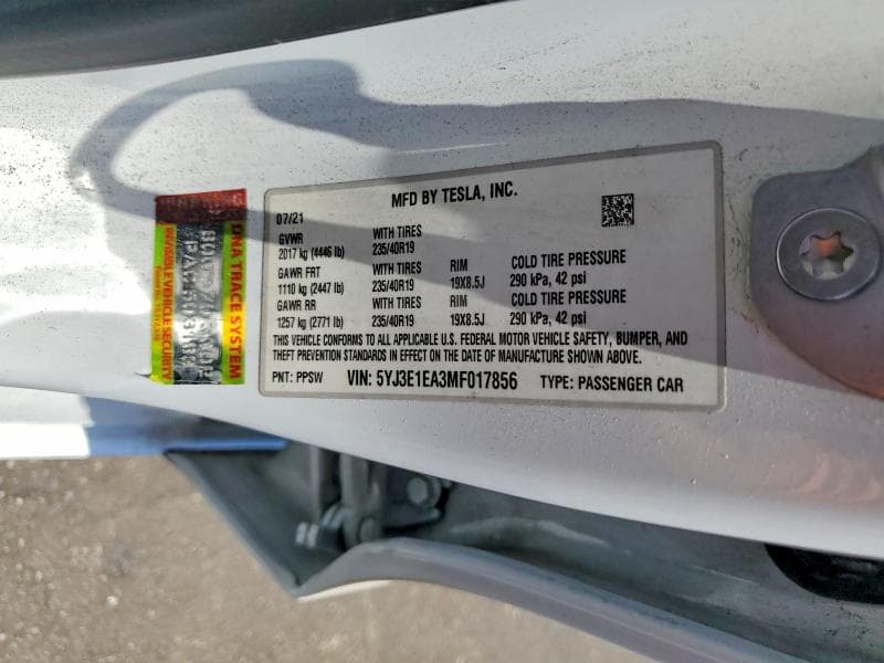 2021 TESLA MODEL 3 12