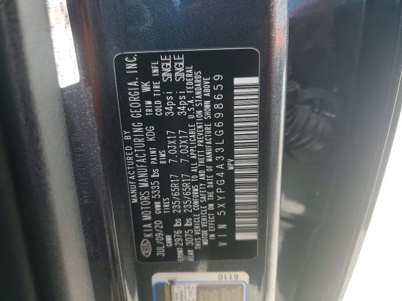 2020 KIA SORENTO LX 13