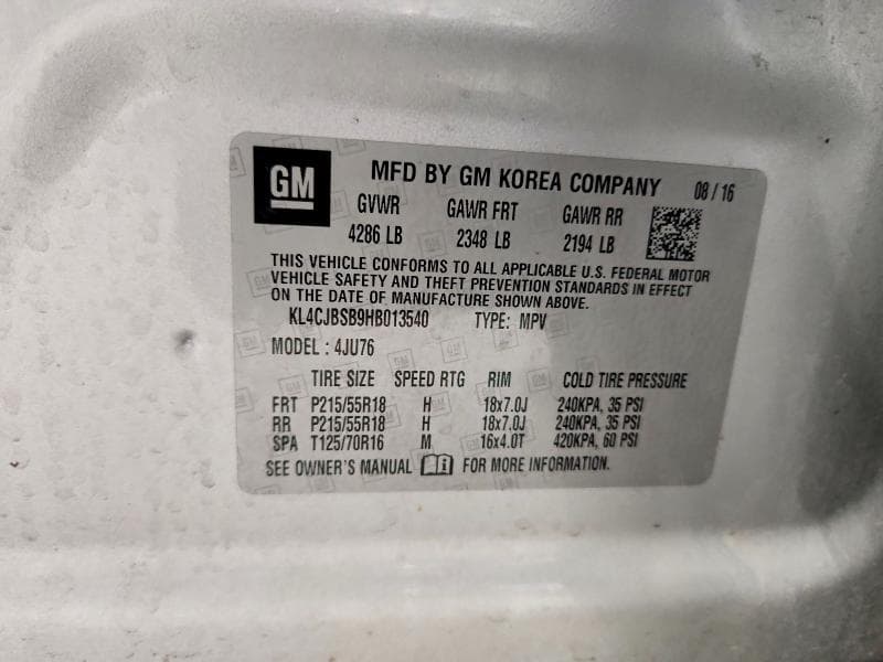 2017 BUICK ENCORE PREFERRED II 13