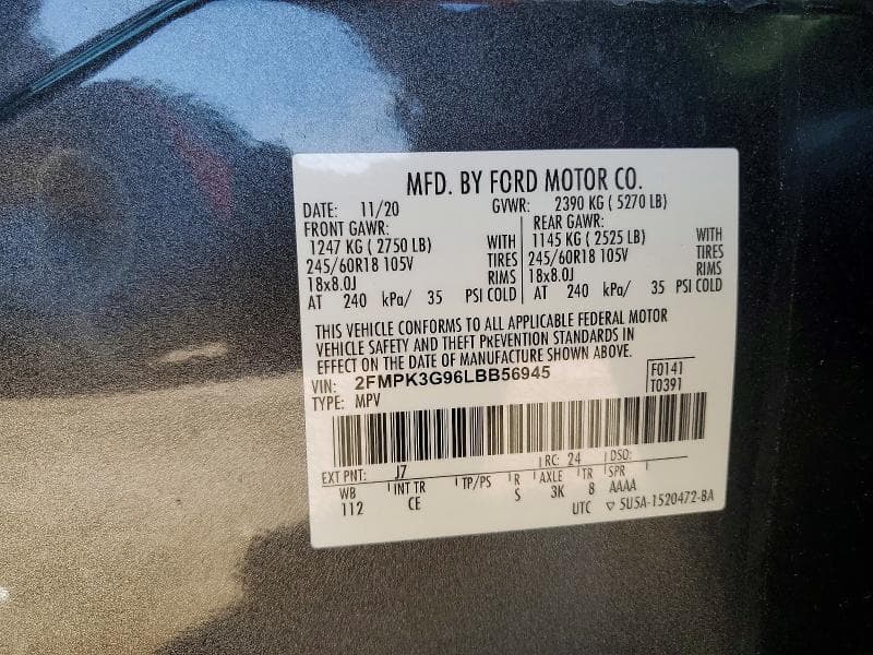 2020 FORD EDGE SE 13