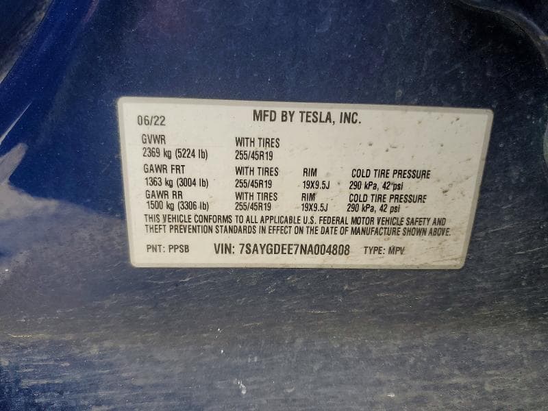 2022 TESLA MODEL Y 13