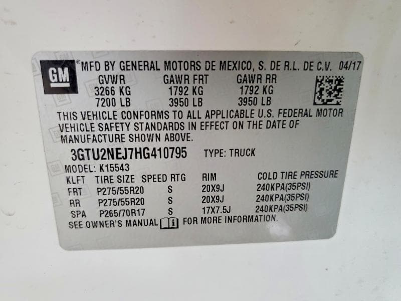 2017 GMC SIERRA K1500 SLT 12