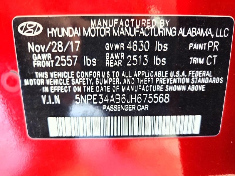 2018 HYUNDAI SONATA LIMITED 2.0T 12