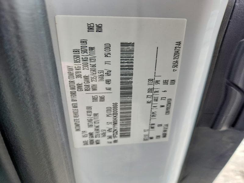 2019 FORD TRANSIT T-150 14
