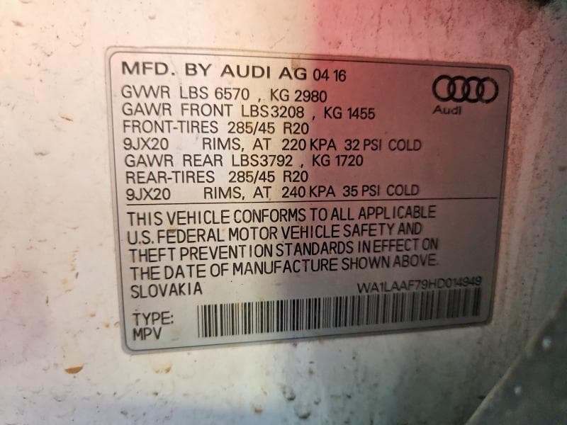 2017 AUDI Q7 PREMIUM PLUS 13